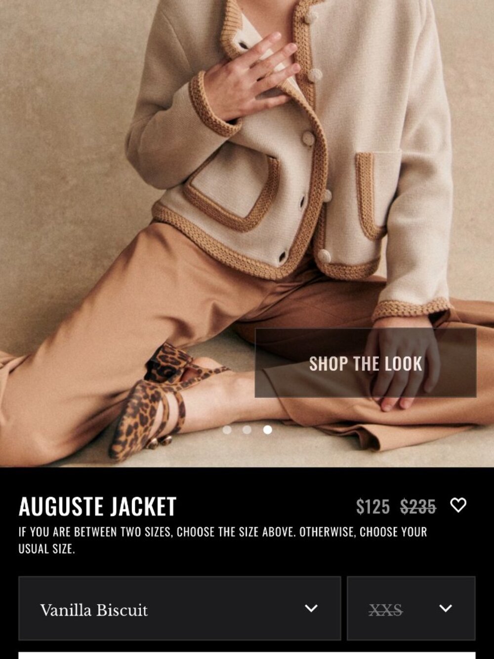 NWT Sezane Auguste Jacket Vanilla Biscuit Size XXS - Picture 2 of 9